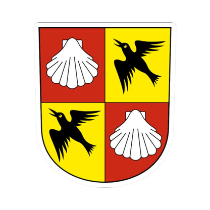 Feusisberg-blazon (Switzerland) (Coat of Arms) STICKER Vinyl Kiss-Cut Decal 2 Inch White - The Sticker Space