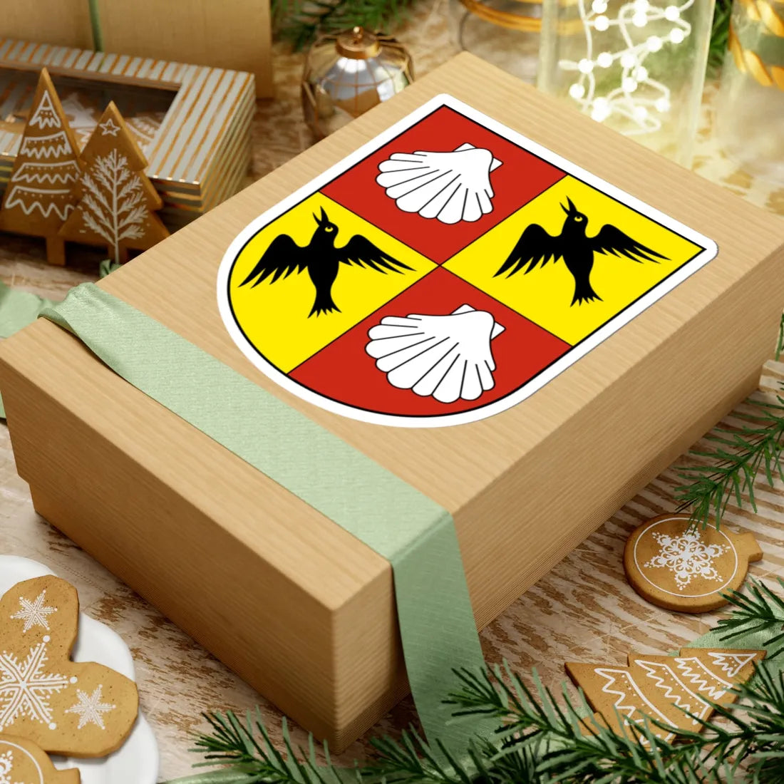 Feusisberg-blazon (Switzerland) (Coat of Arms) STICKER Vinyl Kiss-Cut Decal - The Sticker Space