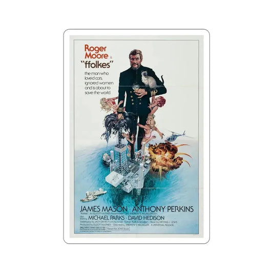 Ffolkes 1979 Movie Poster STICKER Vinyl Die-Cut Decal 6 Inch - The Sticker Space