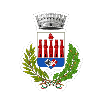 Fiamignano-Stemma (Italy) (Coat of Arms) STICKER Vinyl Kiss-Cut Decal 4 Inch White - The Sticker Space