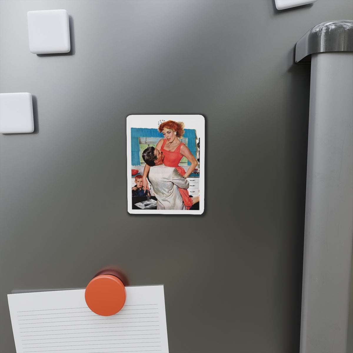 Fiction Illustration in Saturday Evening Post (2) (Magazine Illustration) Refrigerator Magnet-The Sticker Space