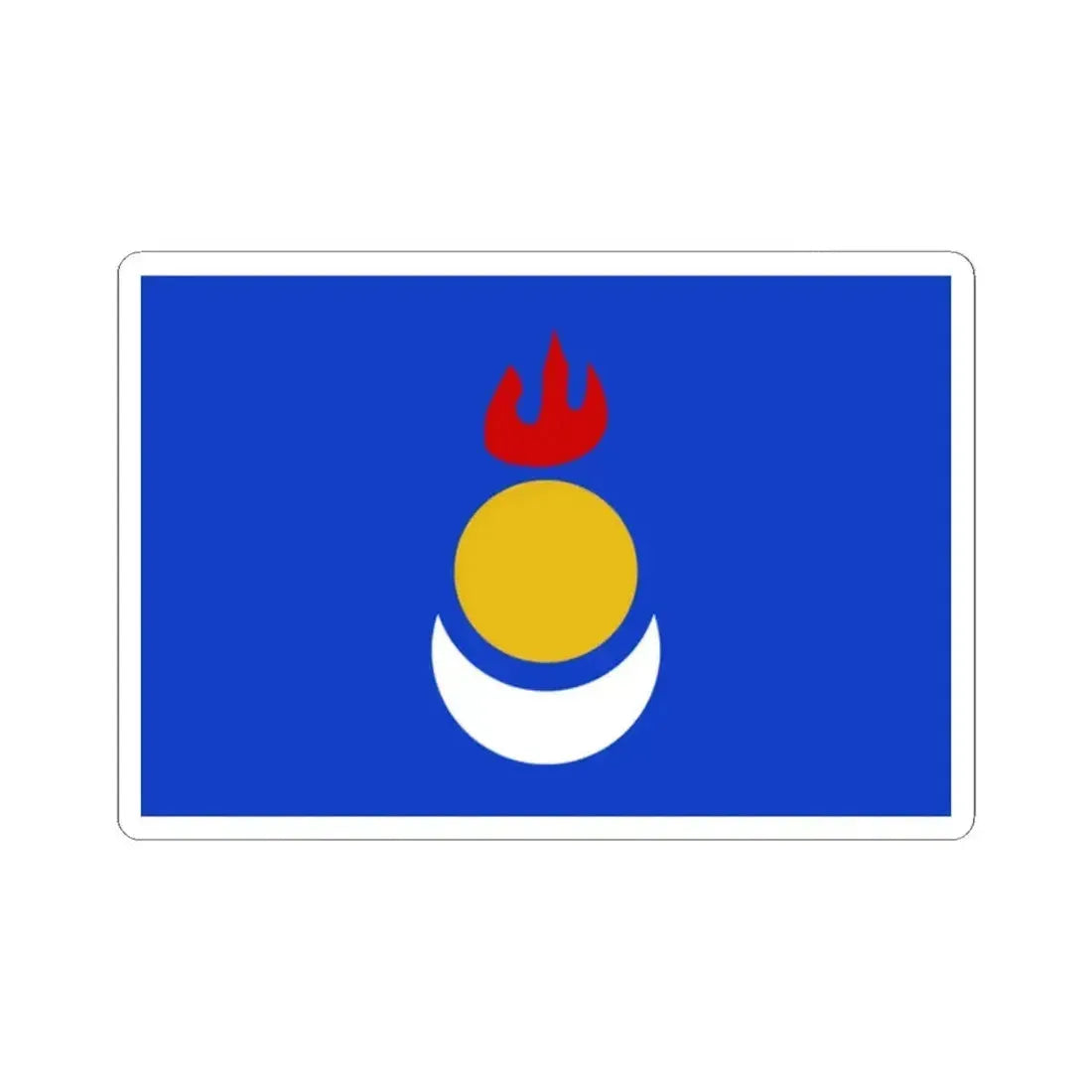 Fictional Flag of Inner Mongolia (China) STICKER Vinyl Kiss-Cut Decal 2 Inch White - The Sticker Space