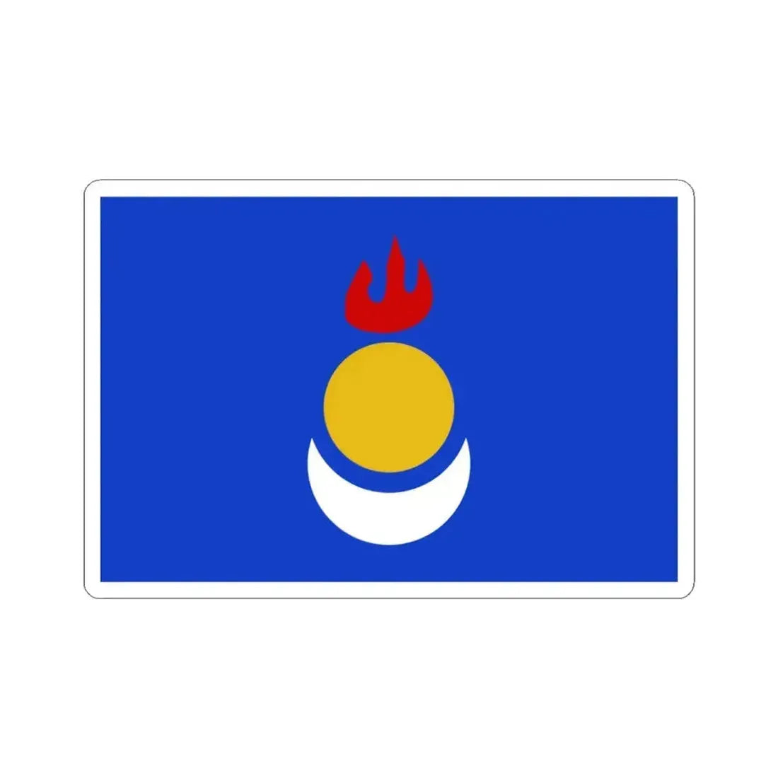 Fictional Flag of Inner Mongolia (China) STICKER Vinyl Kiss-Cut Decal 3 Inch White - The Sticker Space