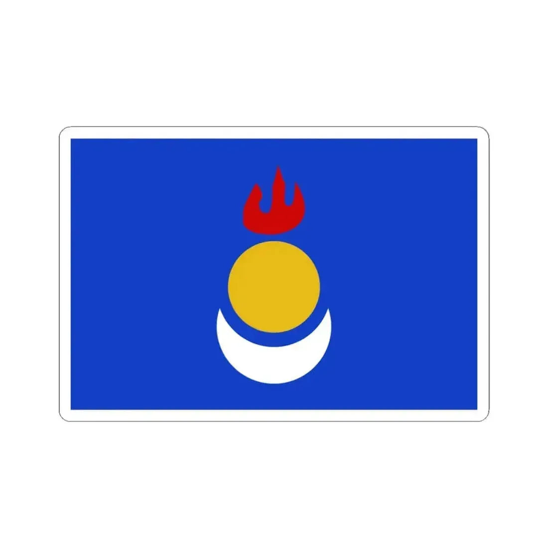 Fictional Flag of Inner Mongolia (China) STICKER Vinyl Kiss-Cut Decal 4 Inch White - The Sticker Space