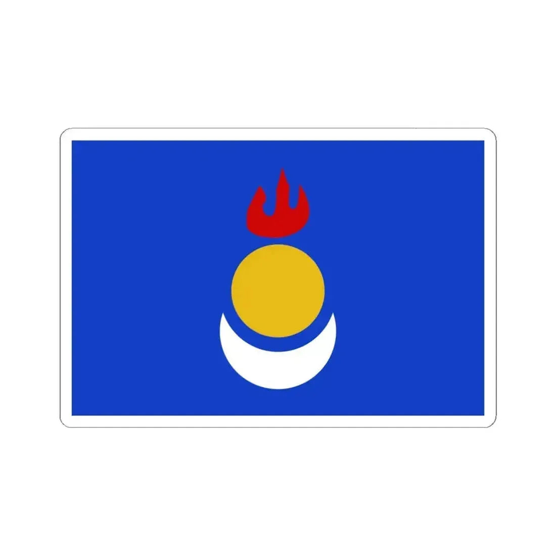 Fictional Flag of Inner Mongolia (China) STICKER Vinyl Kiss-Cut Decal 6 Inch White - The Sticker Space