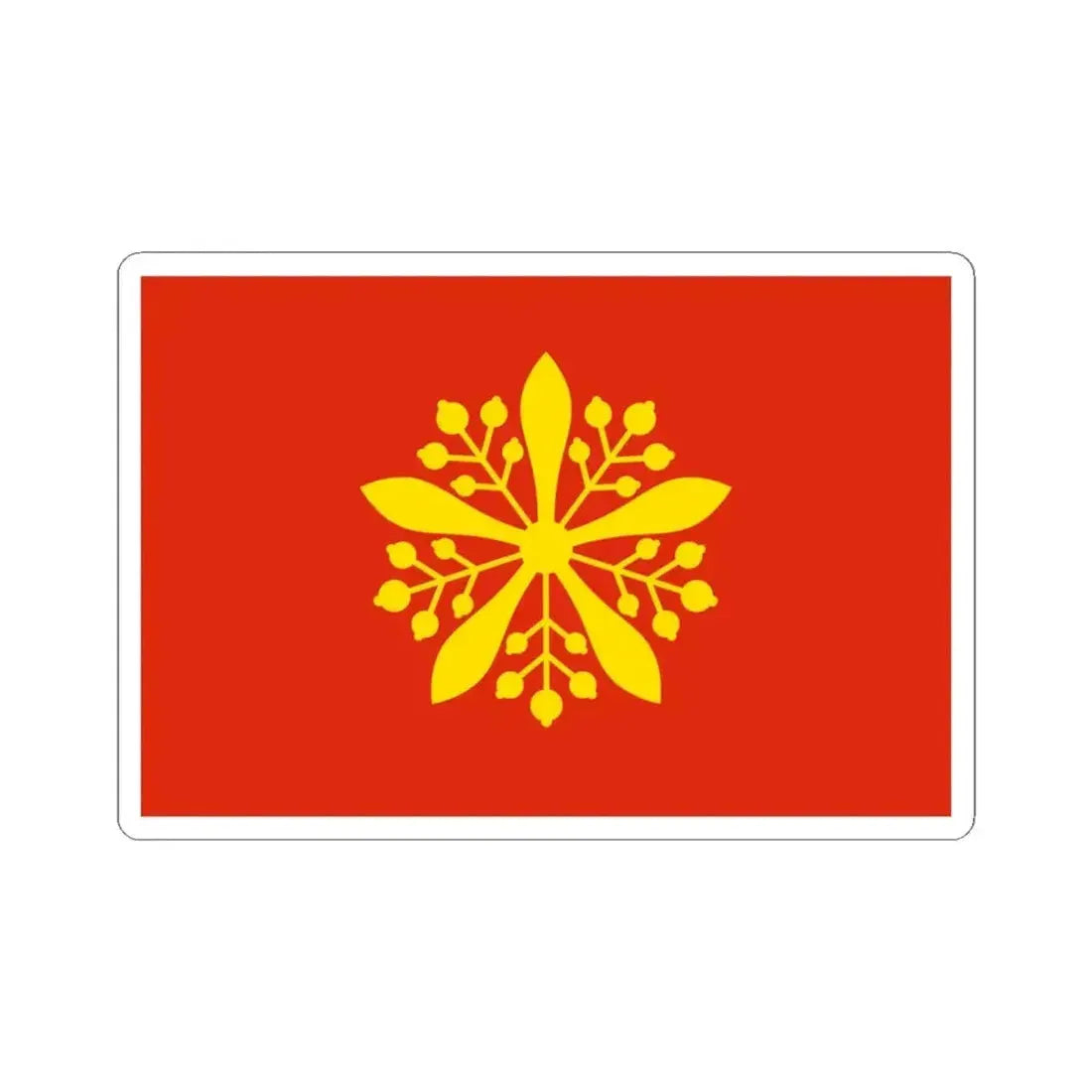 Fictional Flag of Manchuria (China) STICKER Vinyl Kiss-Cut Decal 4 Inch White - The Sticker Space