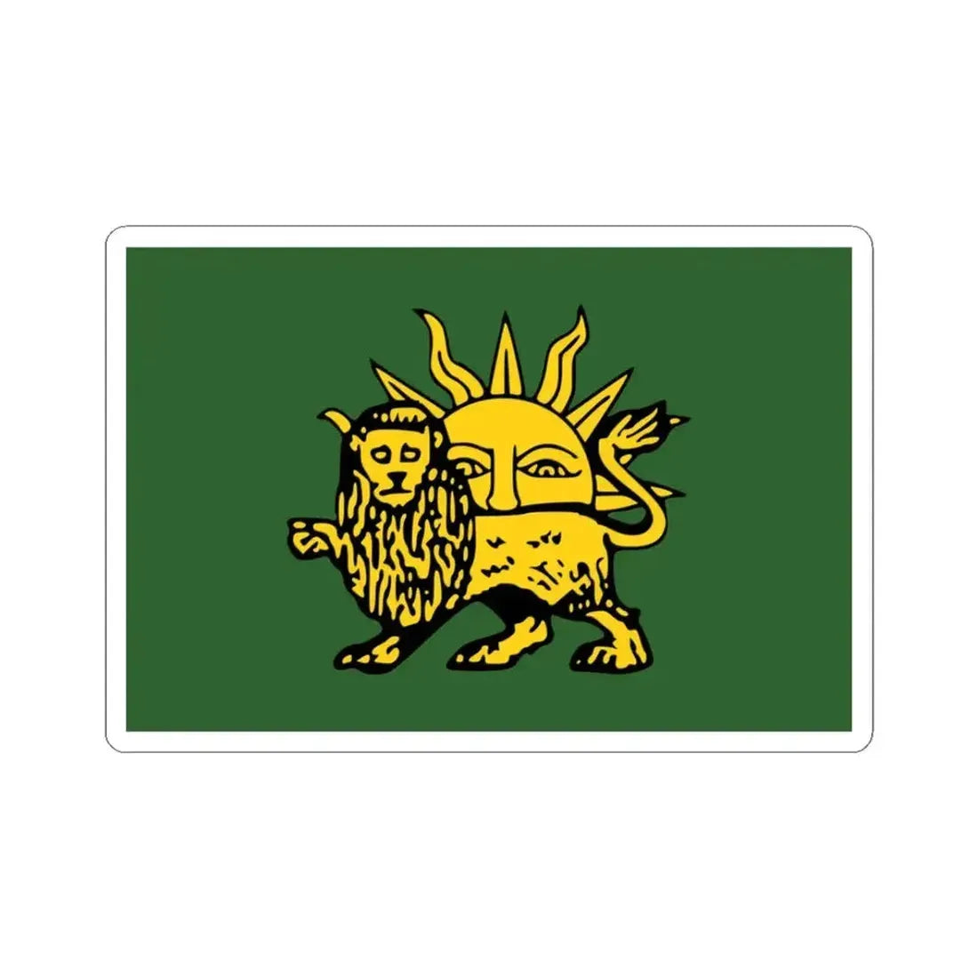 Fictional flag of the Mughal Empire 2 (Afghanistan) STICKER Vinyl Kiss-Cut Decal 3 Inch White - The Sticker Space