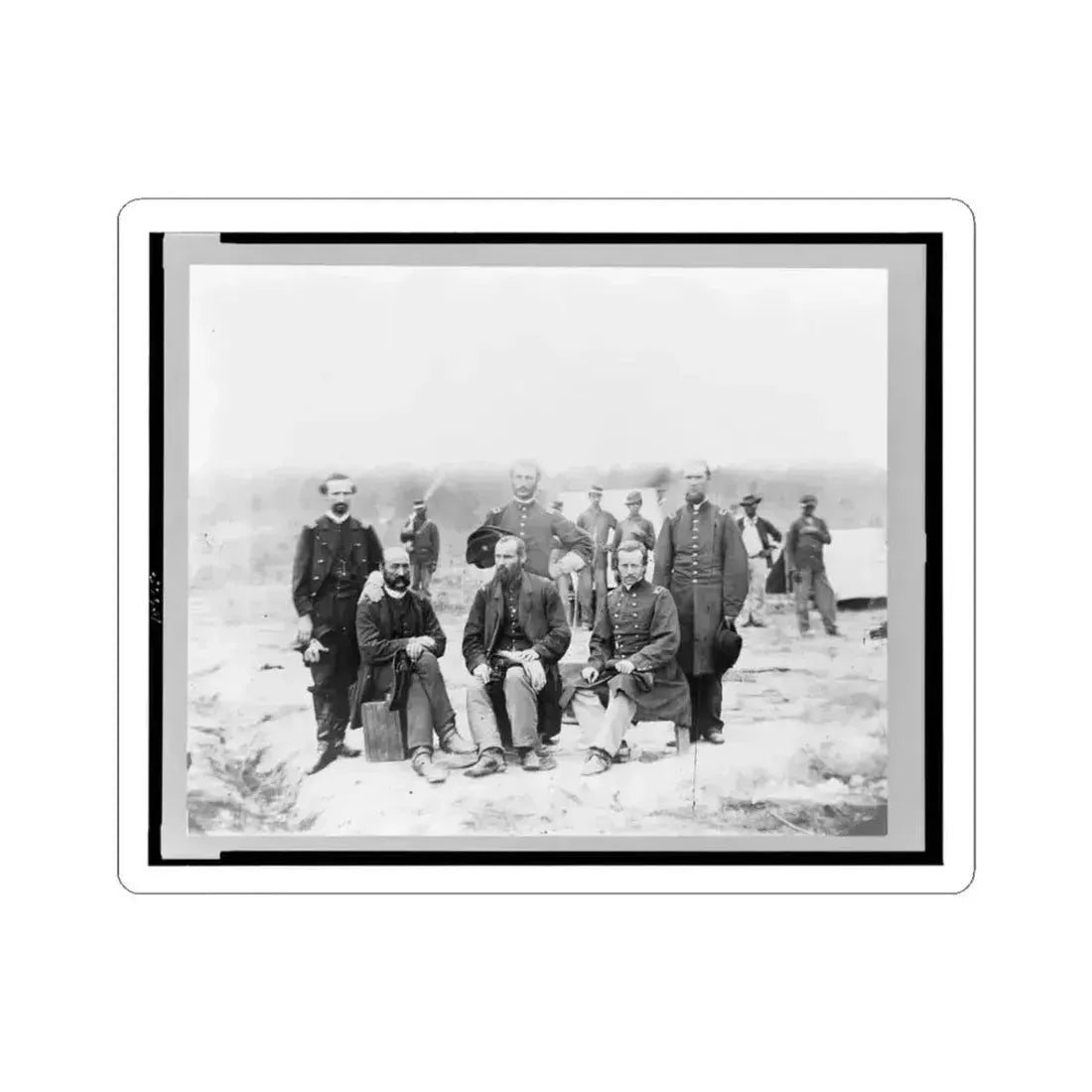 Field and Staff of 39Th U.S. Colored Infantry, in Front of Petersburg, Va. (U.S. Civil War) STICKER Vinyl Kiss-Cut Decal 3 Inch White - The Sticker Space