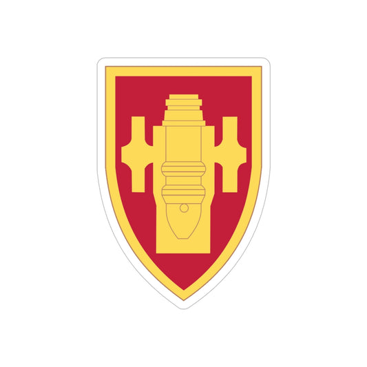 Field Artillery Center and School (U.S. Army) REVERSE PRINT Transparent STICKER-6" × 6"-The Sticker Space