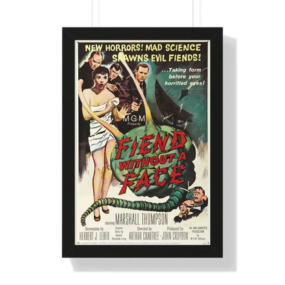 FIEND WITHOUT A FACE 1958 - Framed Movie Poster 16″ x 24″ Black - The Sticker Space