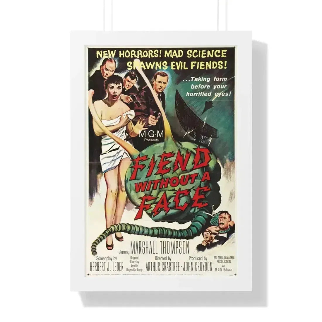FIEND WITHOUT A FACE 1958 - Framed Movie Poster - The Sticker Space