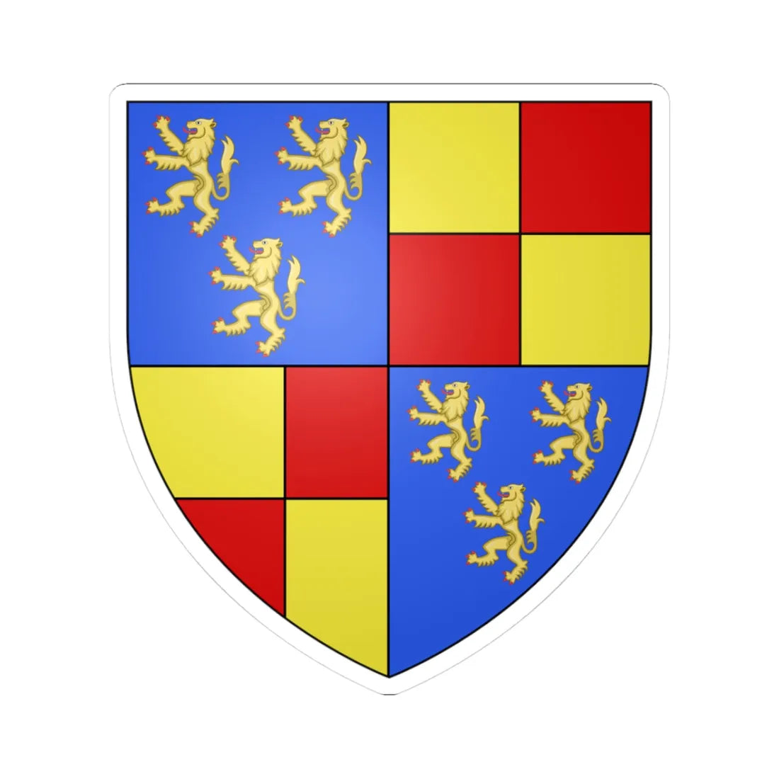 Fiennes-Saye arms (England) (Coat of Arms) STICKER Vinyl Kiss-Cut Decal 3 Inch White - The Sticker Space