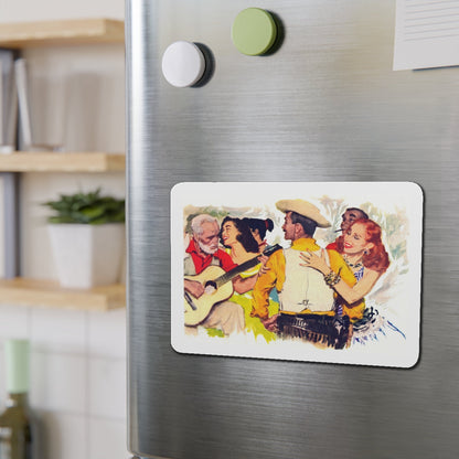 Fiesta, 1940s (Magazine Illustration) Refrigerator Magnet-The Sticker Space