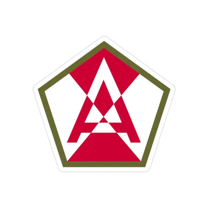 Fifteenth United States (U.S. Army) REVERSE PRINT Transparent Die-Cut STICKER 2 Inch Die-Cut Transparent - The Sticker Space