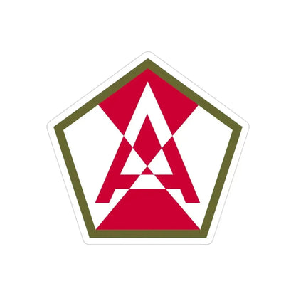 Fifteenth United States (U.S. Army) REVERSE PRINT Transparent Die-Cut STICKER 3 Inch Die-Cut Transparent - The Sticker Space