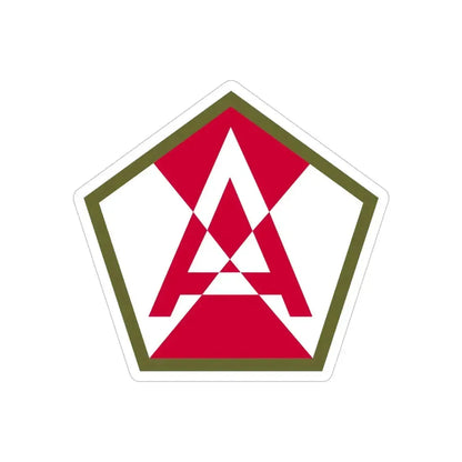 Fifteenth United States (U.S. Army) REVERSE PRINT Transparent Die-Cut STICKER 4 Inch Die-Cut Transparent - The Sticker Space