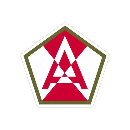 Fifteenth United States (U.S. Army) REVERSE PRINT Transparent Die-Cut STICKER 6 Inch Die-Cut Transparent - The Sticker Space