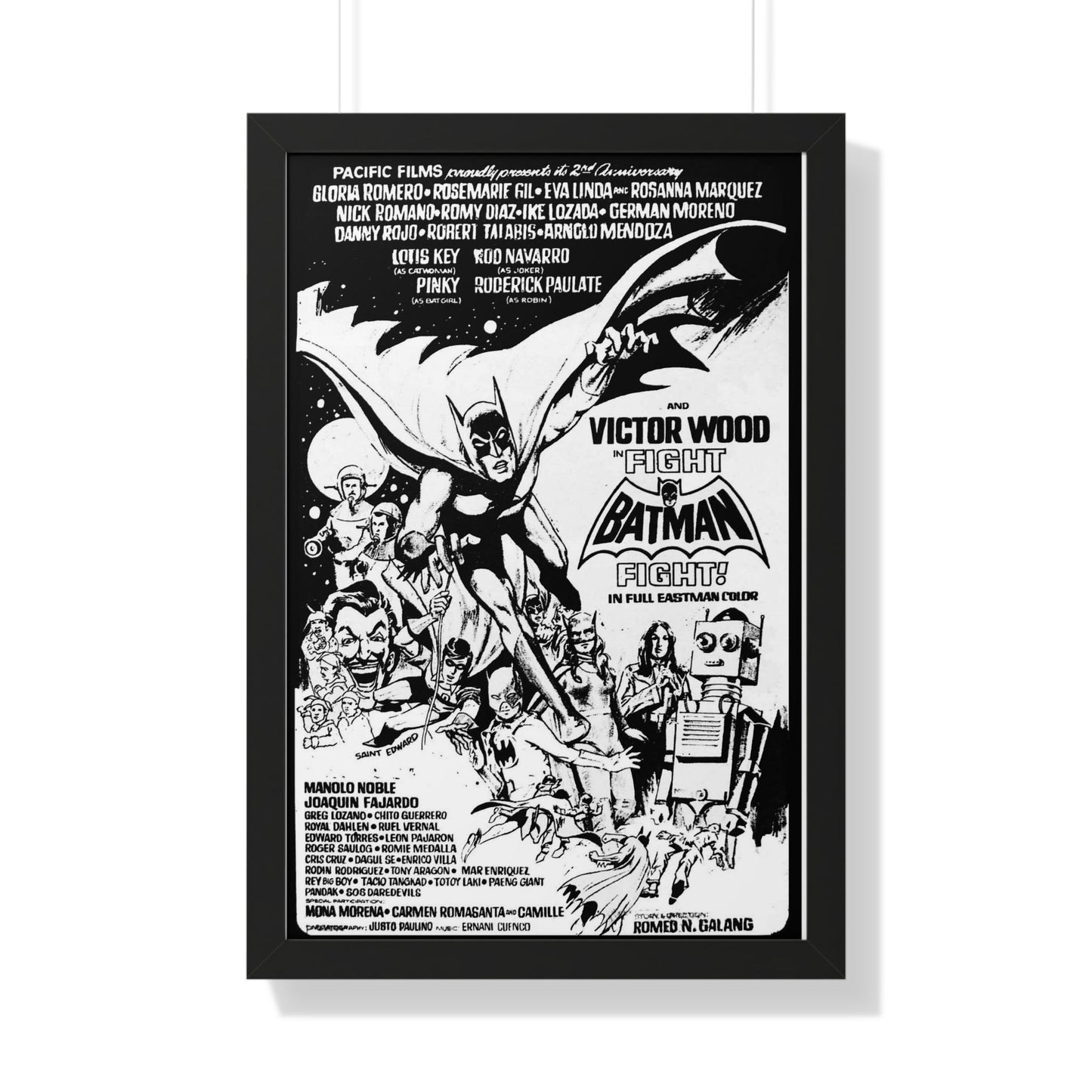 FIGHT BATMAN FIGHT 1973 - Framed Movie Poster-20" x 30"-The Sticker Space