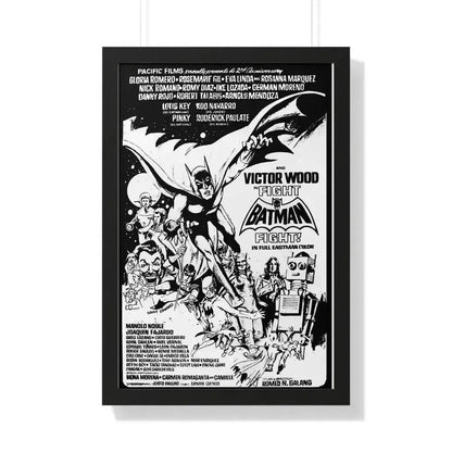 FIGHT BATMAN FIGHT 1973 - Framed Movie Poster 20" x 30" Black - The Sticker Space