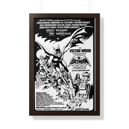 FIGHT BATMAN FIGHT 1973 - Framed Movie Poster 20" x 30" Walnut - The Sticker Space