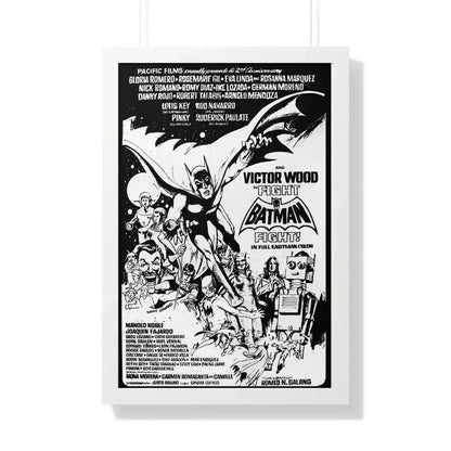 FIGHT BATMAN FIGHT 1973 - Framed Movie Poster 20" x 30" White - The Sticker Space