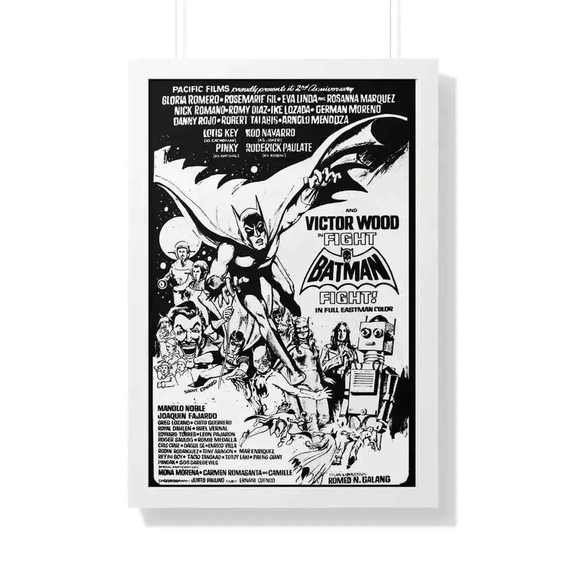 FIGHT BATMAN FIGHT 1973 - Framed Movie Poster - The Sticker Space