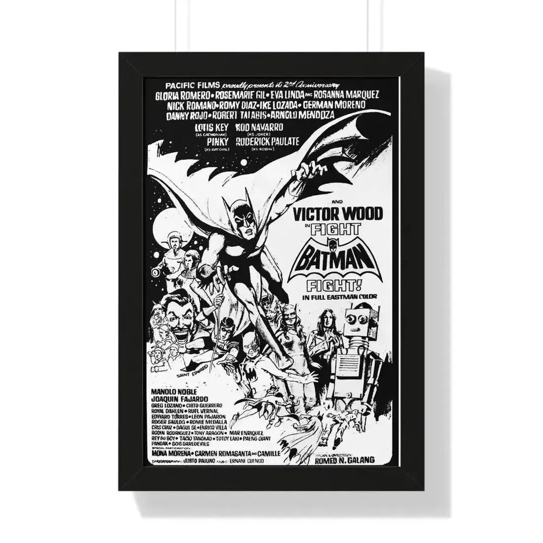 FIGHT BATMAN FIGHT 1973 - Framed Movie Poster - The Sticker Space