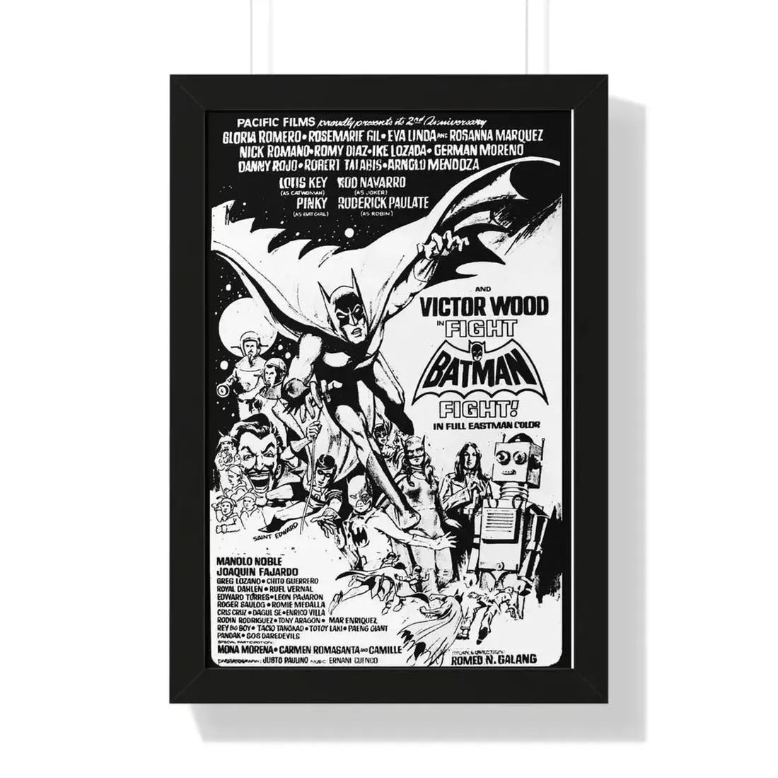 FIGHT BATMAN FIGHT 1973 - Framed Movie Poster - The Sticker Space