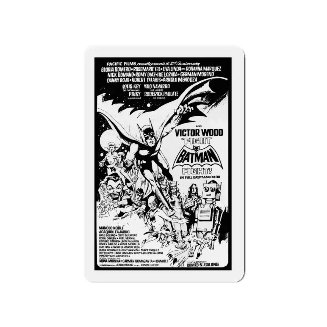 FIGHT BATMAN FIGHT 1973 Movie Poster - Refrigerator Magnet - The Sticker Space