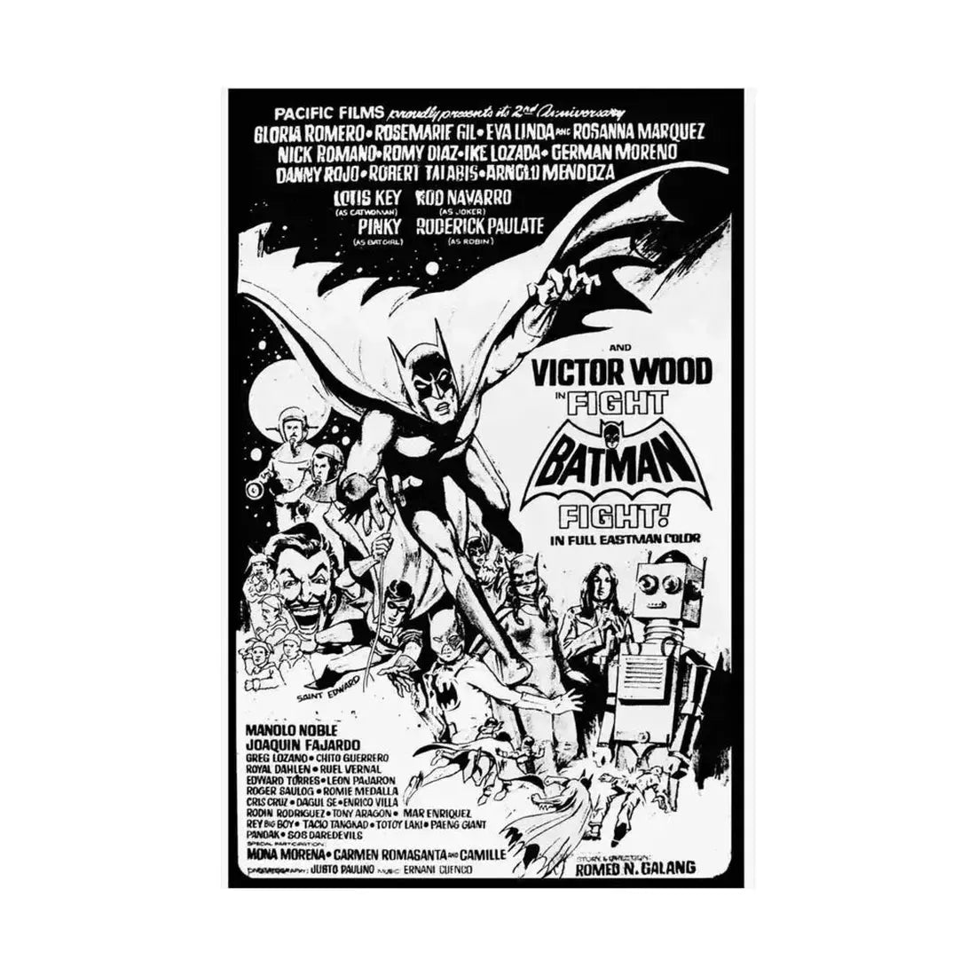 FIGHT BATMAN FIGHT 1973 - Paper Movie Poster - The Sticker Space