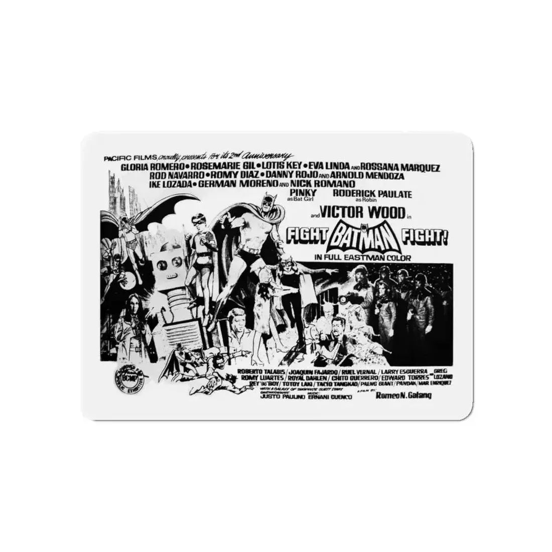 FIGHT BATMAN FIGHT (2) 1973 Movie Poster - Refrigerator Magnet 5 Inch - The Sticker Space