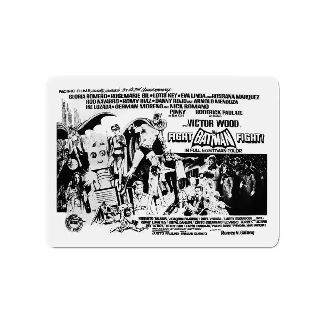FIGHT BATMAN FIGHT (2) 1973 Movie Poster - Refrigerator Magnet - The Sticker Space