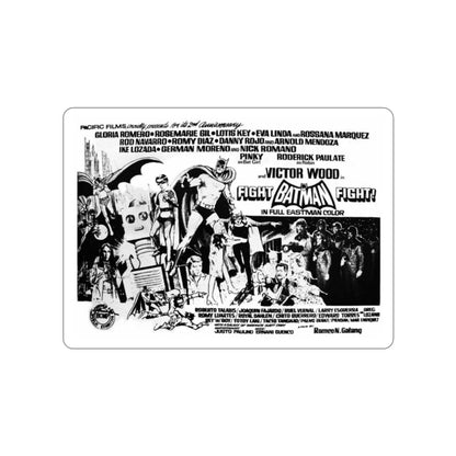 FIGHT BATMAN FIGHT (2) 1973 Movie Poster STICKER Vinyl Die-Cut Decal-2 Inch-The Sticker Space