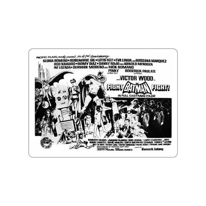 FIGHT BATMAN FIGHT (2) 1973 Movie Poster STICKER Vinyl Die-Cut Decal 6 Inch - The Sticker Space