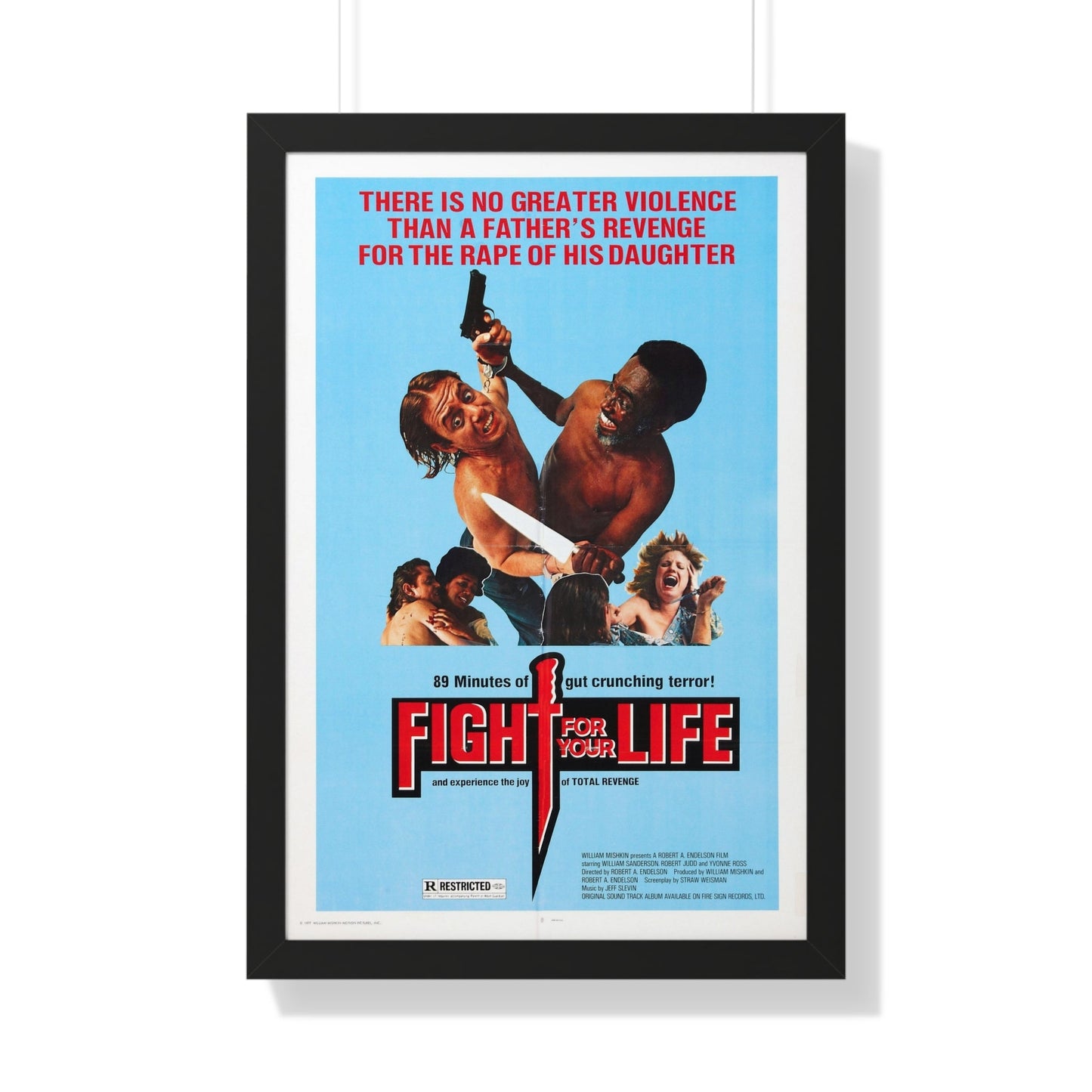 FIGHT FOR YOUR LIFE 1977 - Framed Movie Poster-20" x 30"-The Sticker Space