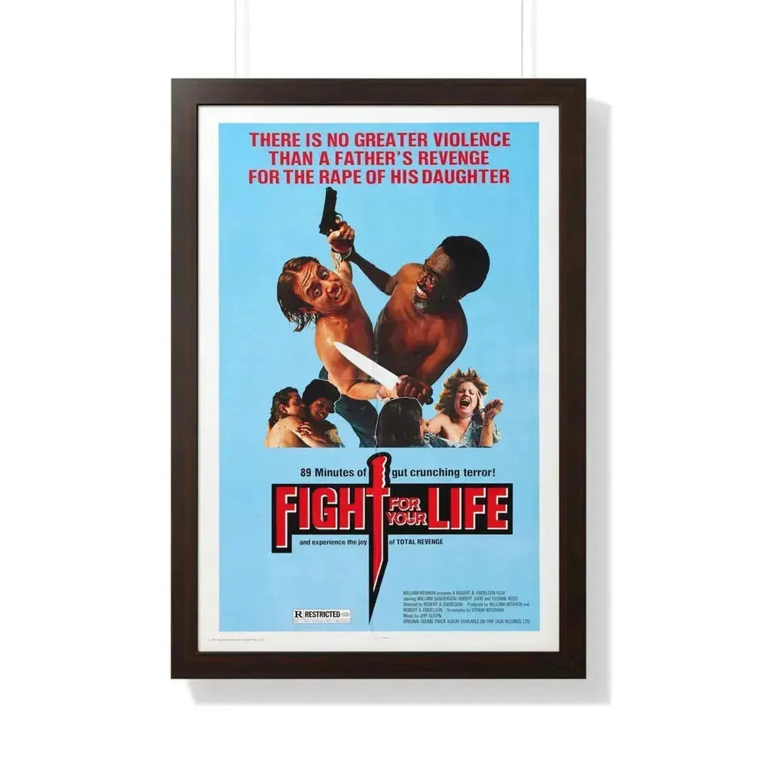 FIGHT FOR YOUR LIFE 1977 - Framed Movie Poster 20" x 30" Walnut - The Sticker Space