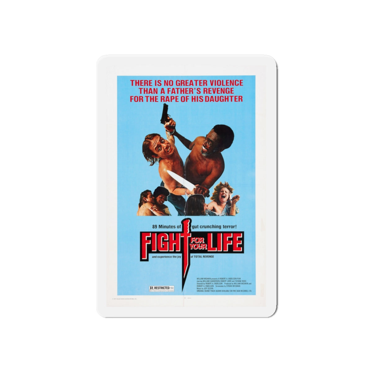 FIGHT FOR YOUR LIFE 1977 Movie Poster - Die-Cut Magnet-6 × 6"-The Sticker Space