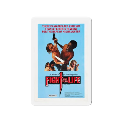 FIGHT FOR YOUR LIFE 1977 Movie Poster - Refrigerator Magnet 4 Inch - The Sticker Space