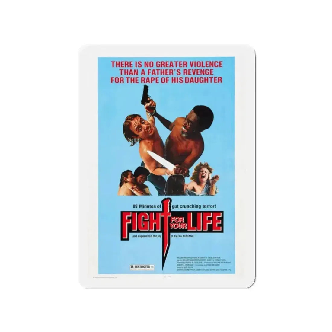 FIGHT FOR YOUR LIFE 1977 Movie Poster - Refrigerator Magnet - The Sticker Space