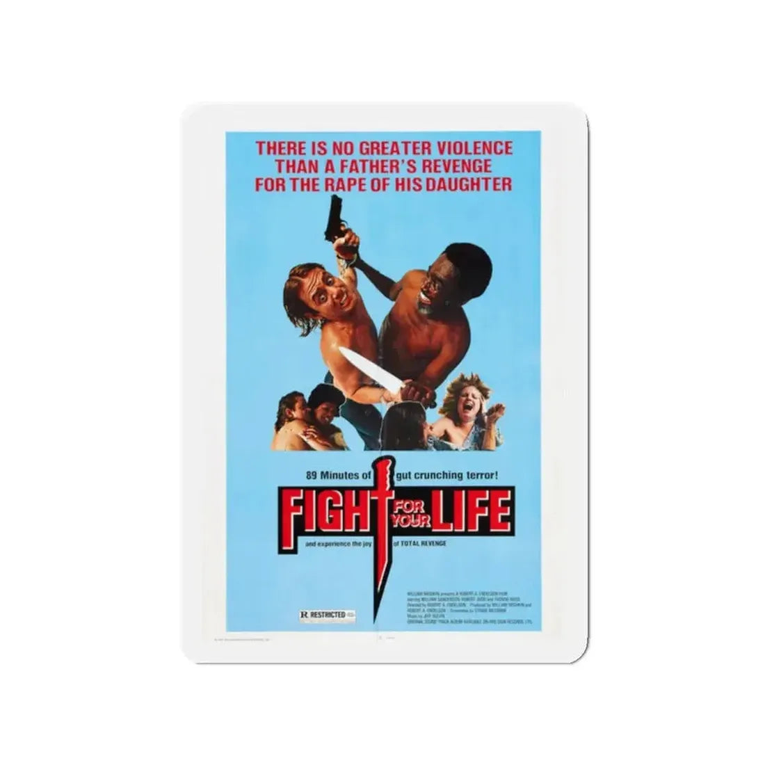 FIGHT FOR YOUR LIFE 1977 Movie Poster - Refrigerator Magnet - The Sticker Space