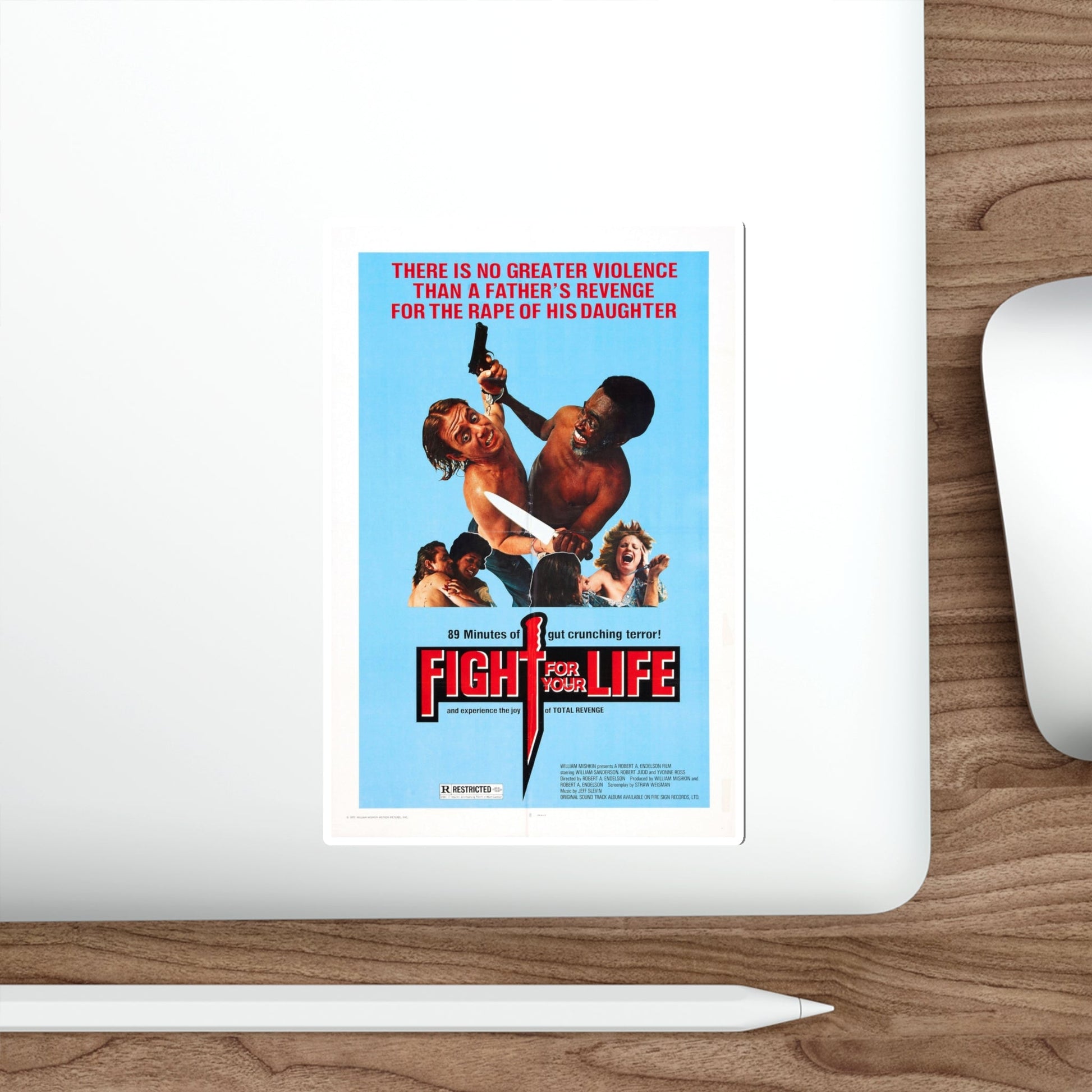 FIGHT FOR YOUR LIFE 1977 Movie Poster STICKER Vinyl Die-Cut Decal-The Sticker Space