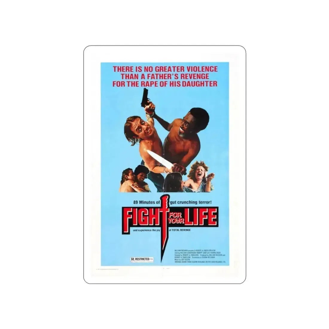 FIGHT FOR YOUR LIFE 1977 Movie Poster STICKER Vinyl Die-Cut Decal - The Sticker Space