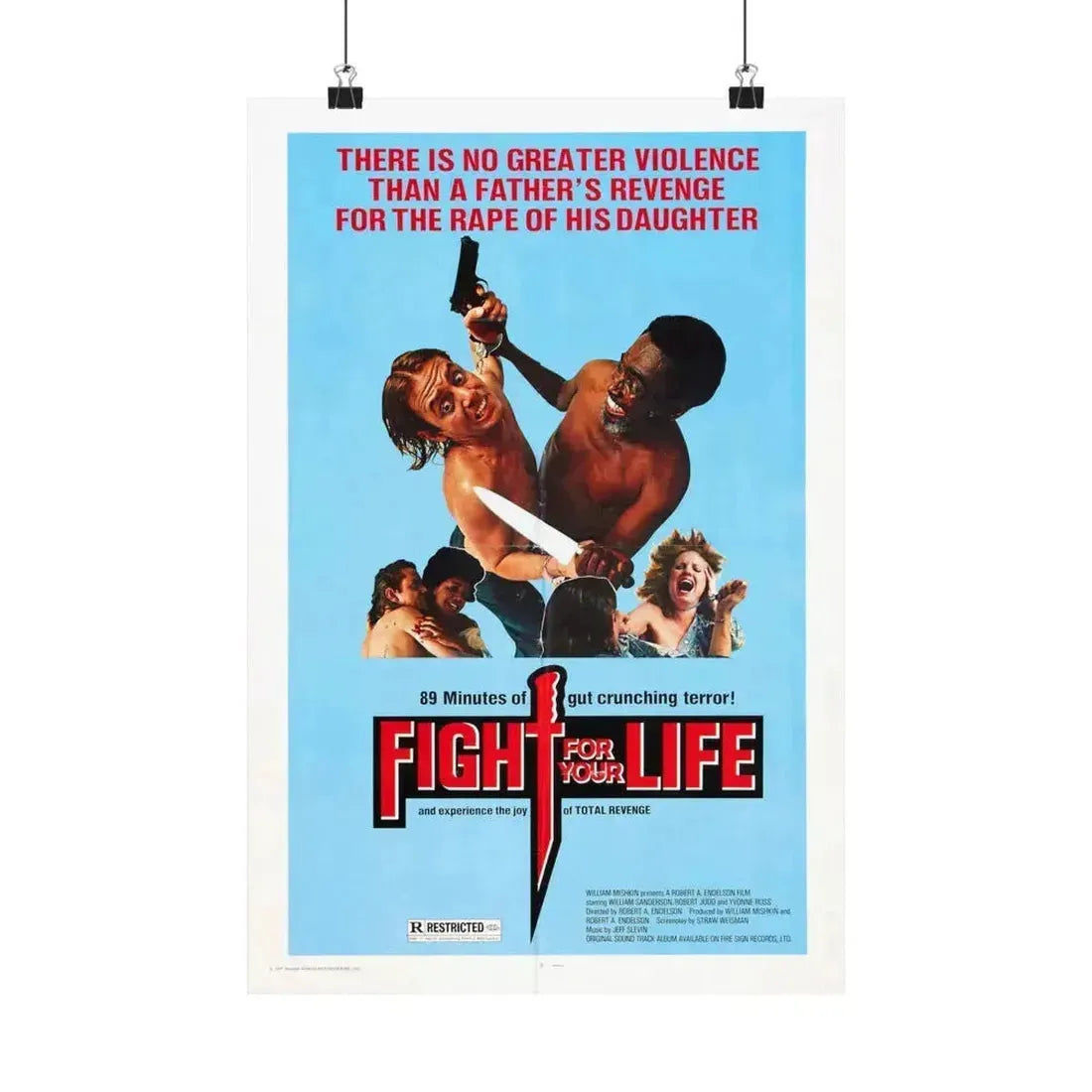 FIGHT FOR YOUR LIFE 1977 - Paper Movie Poster 12″ x 18″ Matte - The Sticker Space