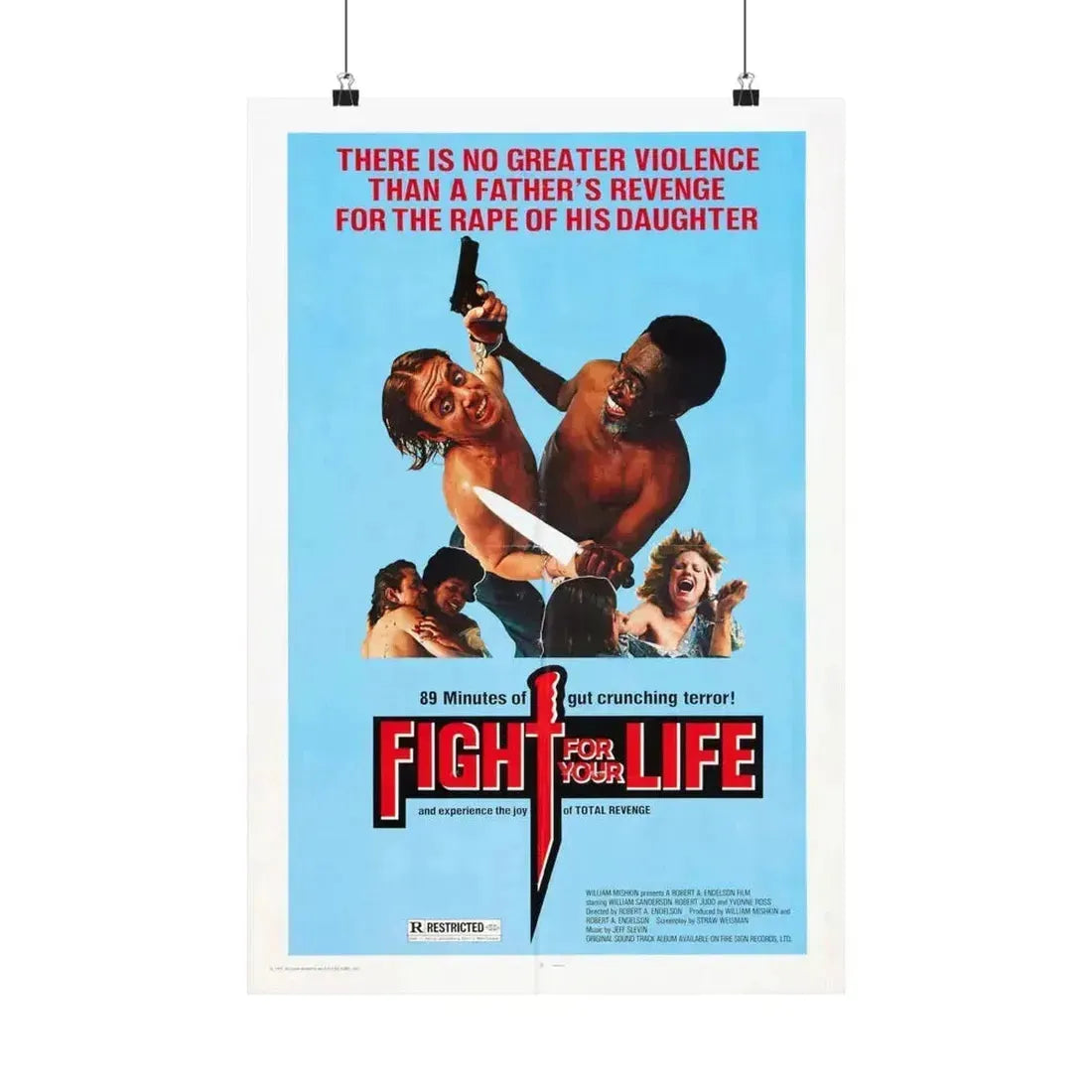 FIGHT FOR YOUR LIFE 1977 - Paper Movie Poster 16″ x 24″ Matte - The Sticker Space