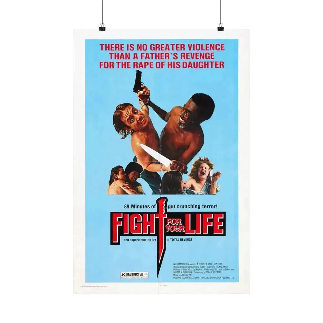 FIGHT FOR YOUR LIFE 1977 - Paper Movie Poster 20″ x 30″ Matte - The Sticker Space