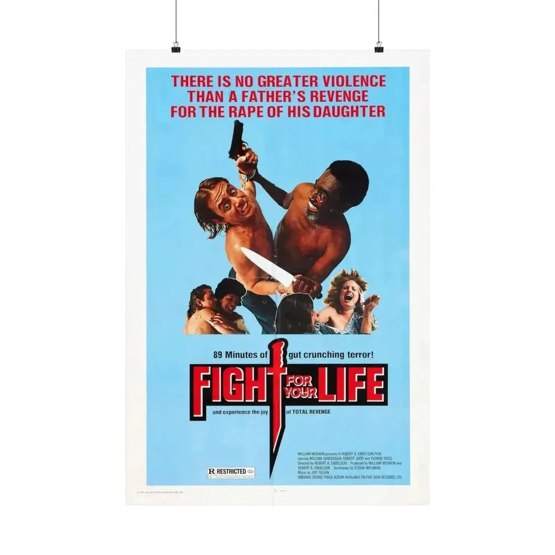 FIGHT FOR YOUR LIFE 1977 - Paper Movie Poster - The Sticker Space