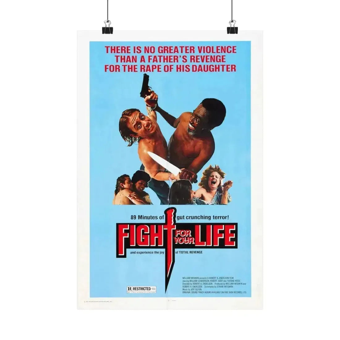 FIGHT FOR YOUR LIFE 1977 - Paper Movie Poster - The Sticker Space