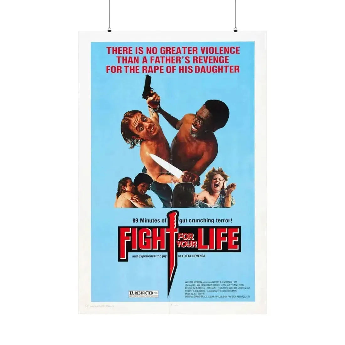 FIGHT FOR YOUR LIFE 1977 - Paper Movie Poster - The Sticker Space