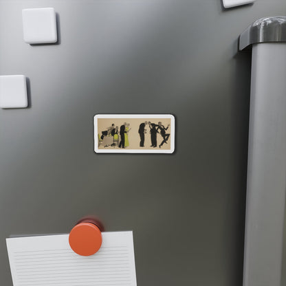 Fight (Magazine Illustration) Refrigerator Magnet-The Sticker Space