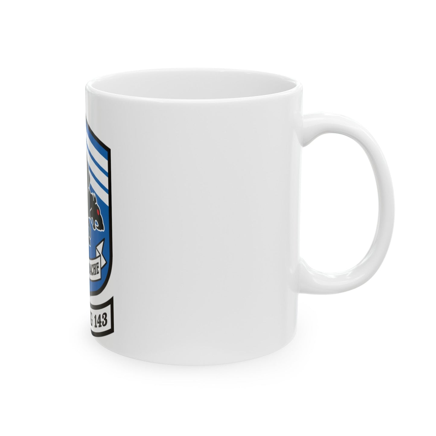 Fighting 143 sans reproache (U.S. Navy) White Coffee Mug-The Sticker Space